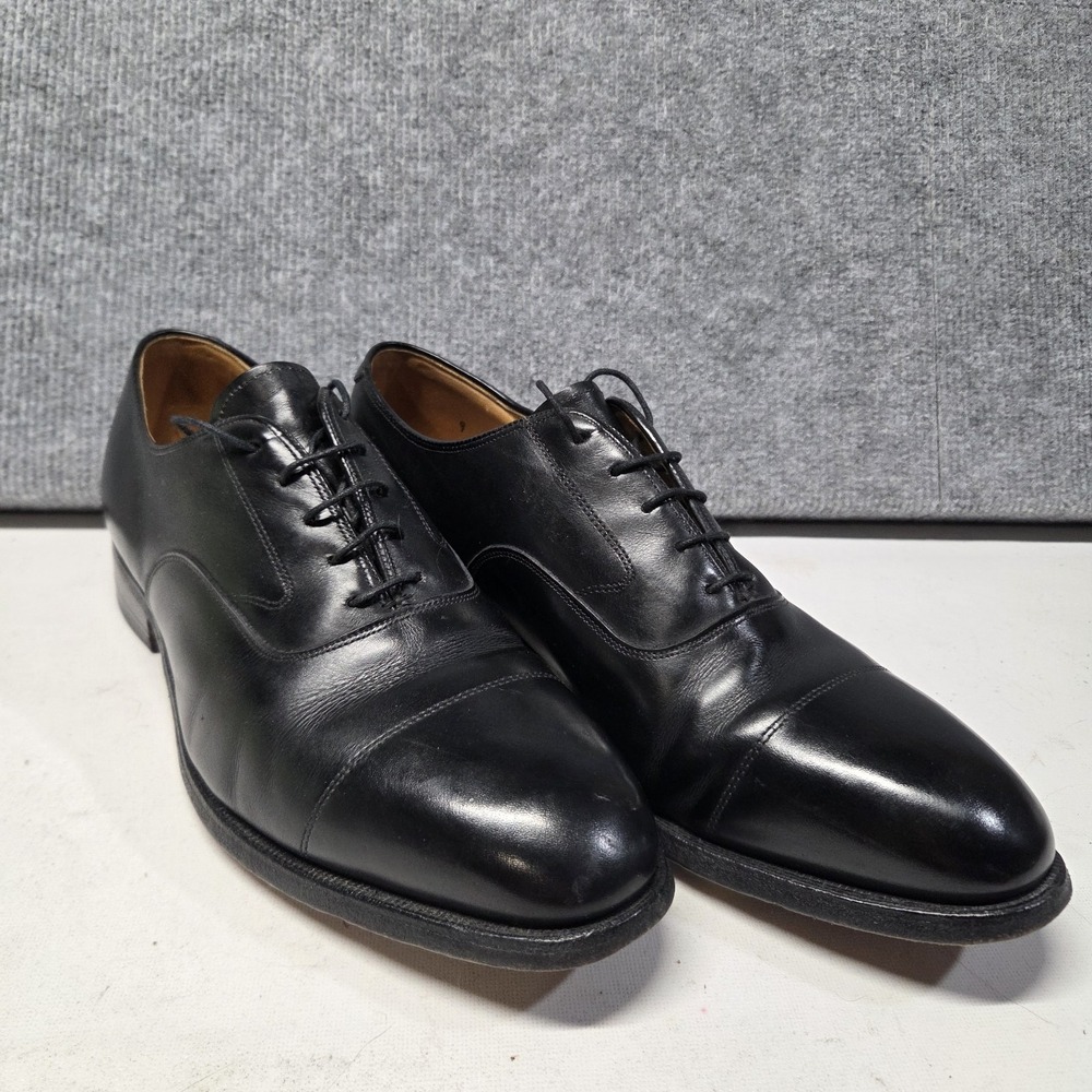 Johnston & Murphy Aristocraft Hide Park II Black Leather Sz 9 D MADE in USA